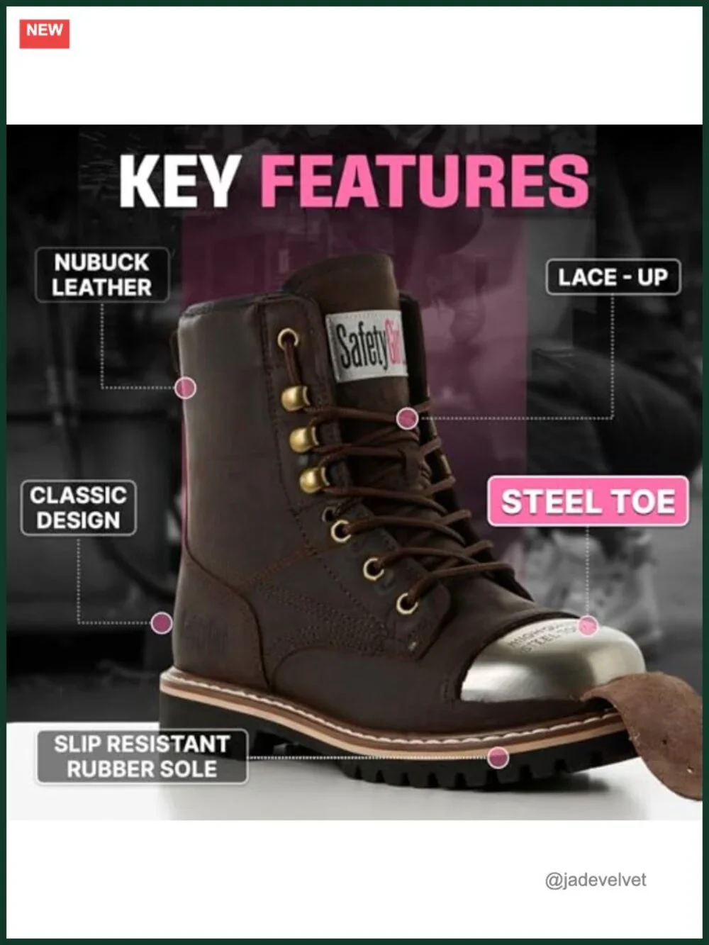 Steel Toe Logger Boot with Water-Resistant Nubuck Upper